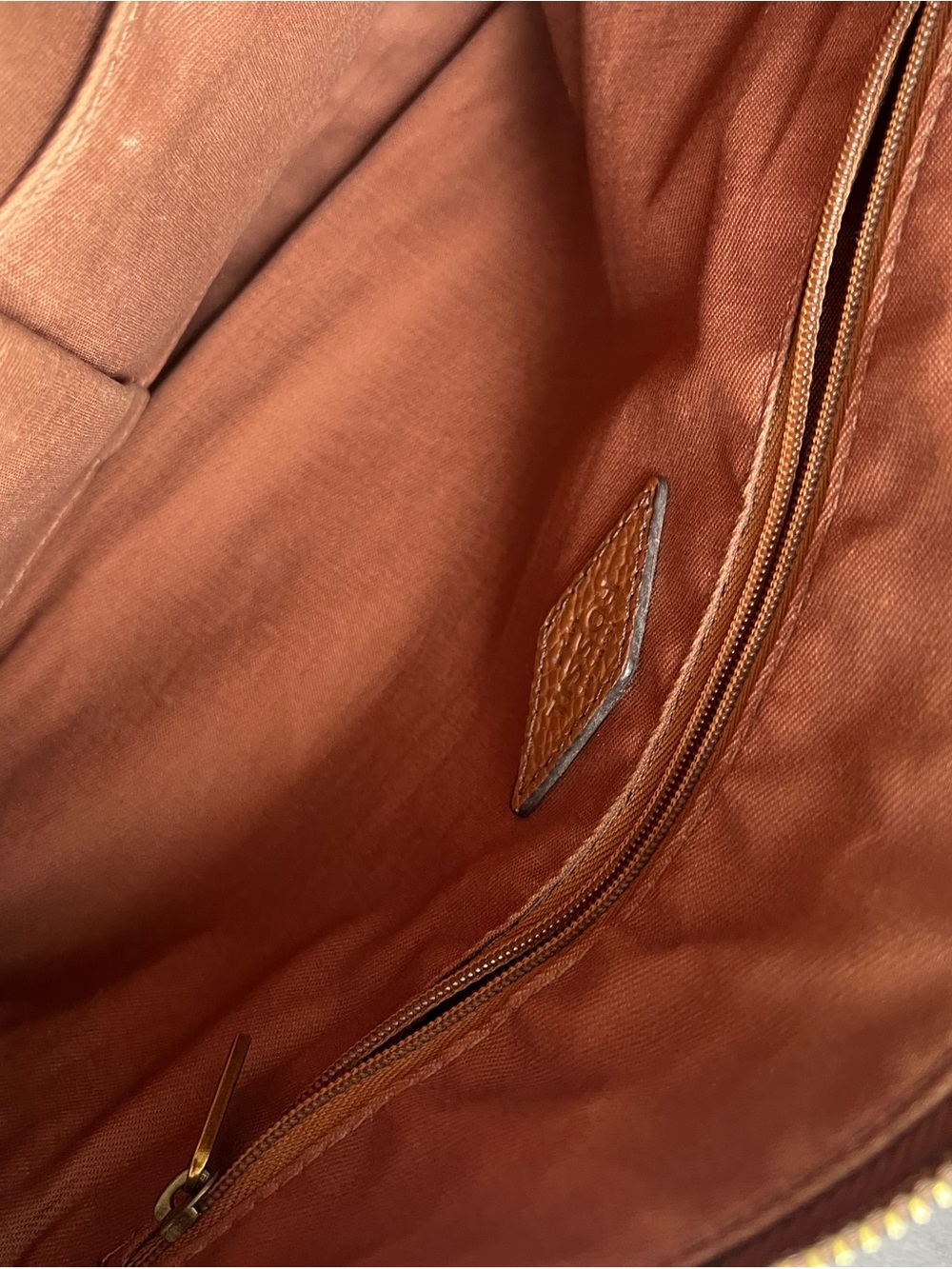 Fossil Two-Tone Brown Leather Crossbody Bag - Picture 5 of 7